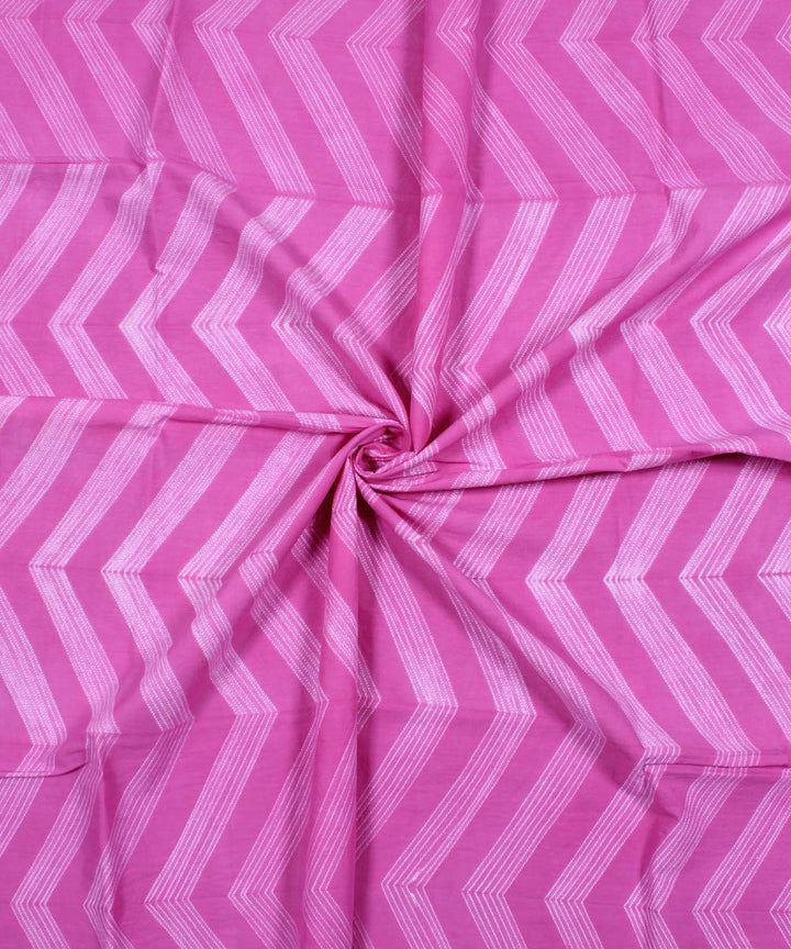 2.9 m Pink tie dye cotton shibori kurta material