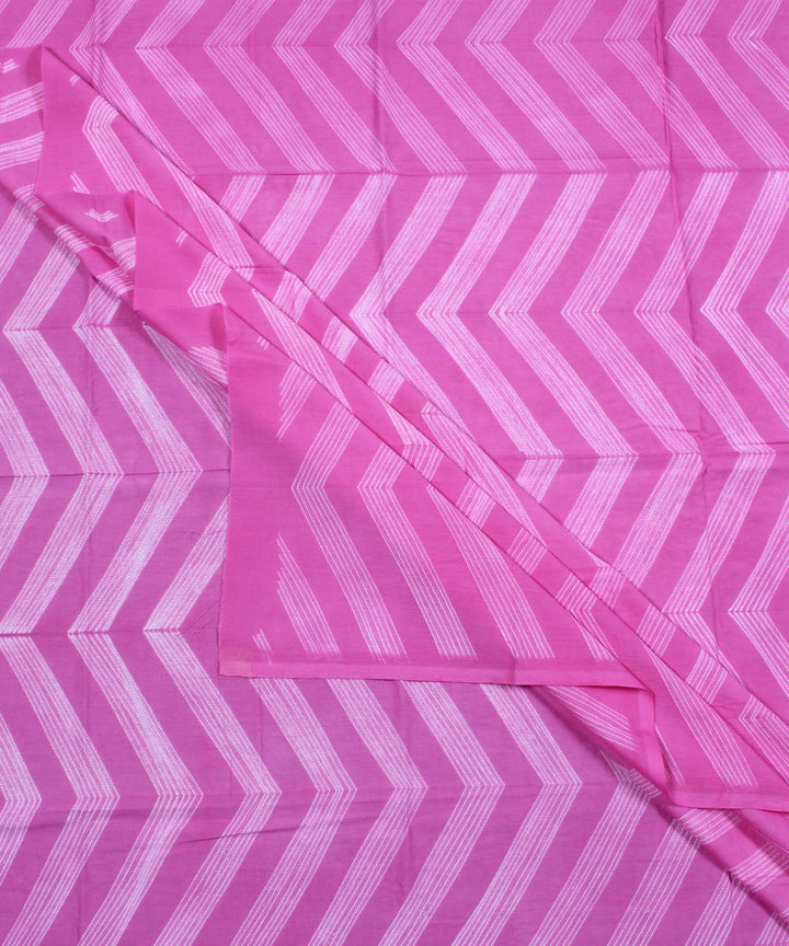 2.9 m Pink tie dye cotton shibori kurta material