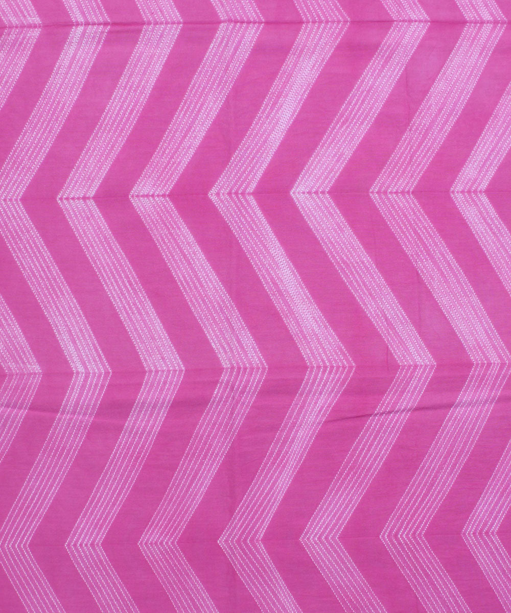 2.9 m Pink tie dye cotton shibori kurta material
