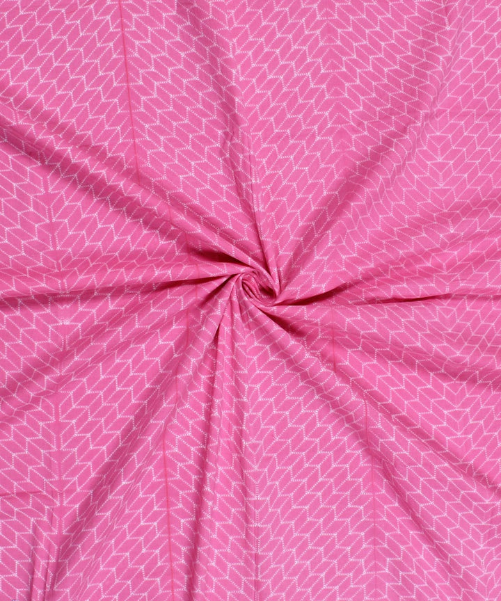 2.9m Pink tie dye cotton shibori kurta material