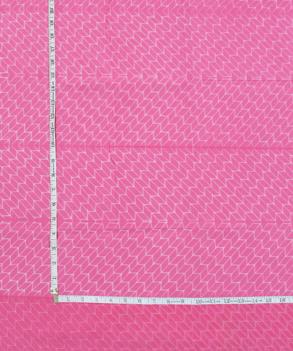 2.9m Pink tie dye cotton shibori kurta material