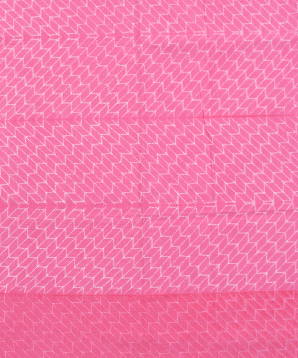 2.9m Pink tie dye cotton shibori kurta material