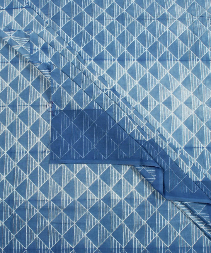 3m Blue tie dye cotton shibori kurta material