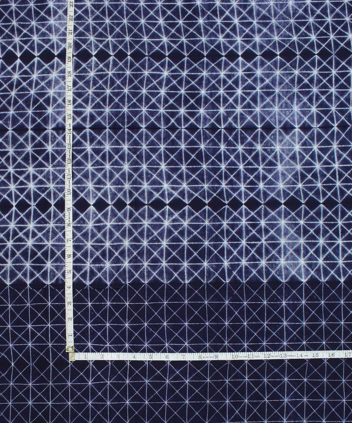 3m Navy blue tie dye cotton shibori kurta material