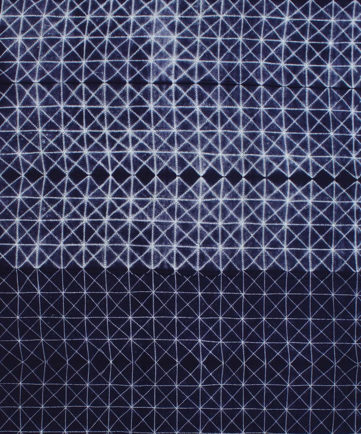 3m Navy blue tie dye cotton shibori kurta material