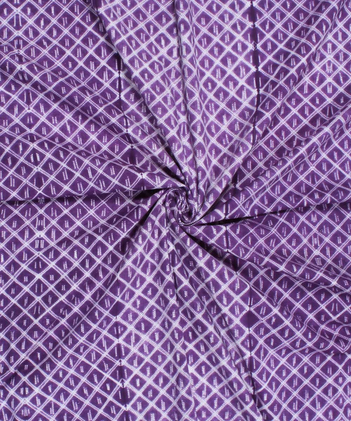 2.9m Purple tie dye cotton shibori kurta material
