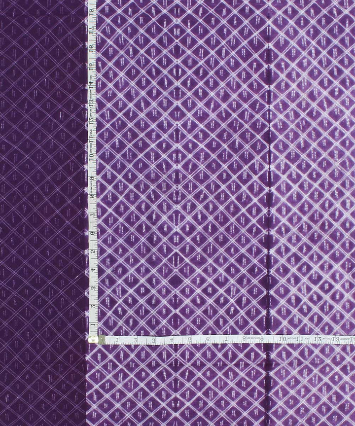 2.9m Purple tie dye cotton shibori kurta material