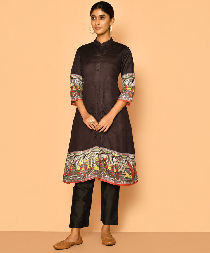 Siya handloom madhubani cotton silk kurta and pant set