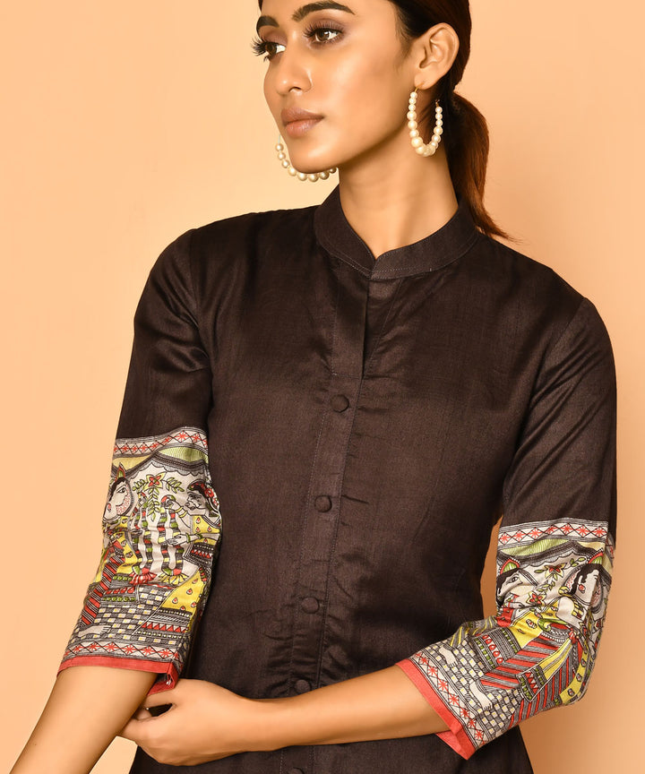 Siya handloom madhubani cotton silk kurta and pant set