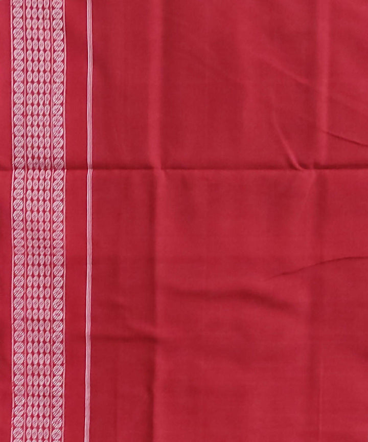 Maroon cotton handloom sambalpuri saree