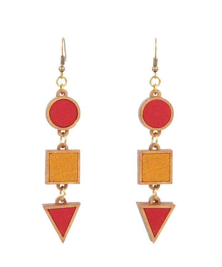 Multicolor geometrical festive earrings