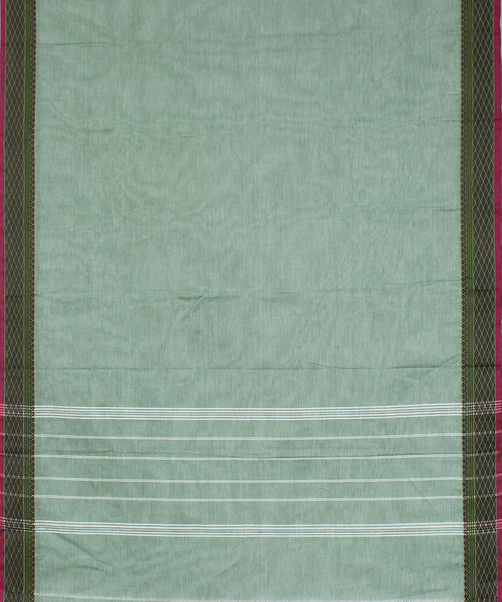 Grey green handwoven chettinadu saree