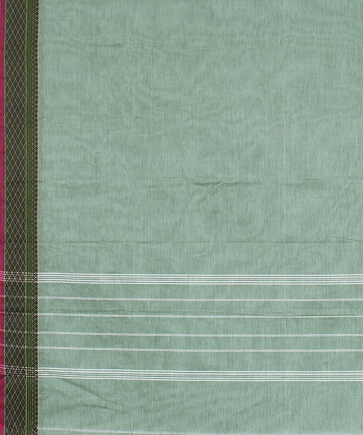 Grey green handwoven chettinadu saree