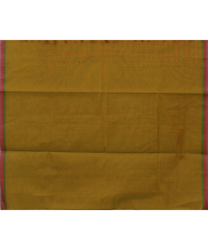 Lime green yaali vana singaram cotton handwoven chettinadu saree