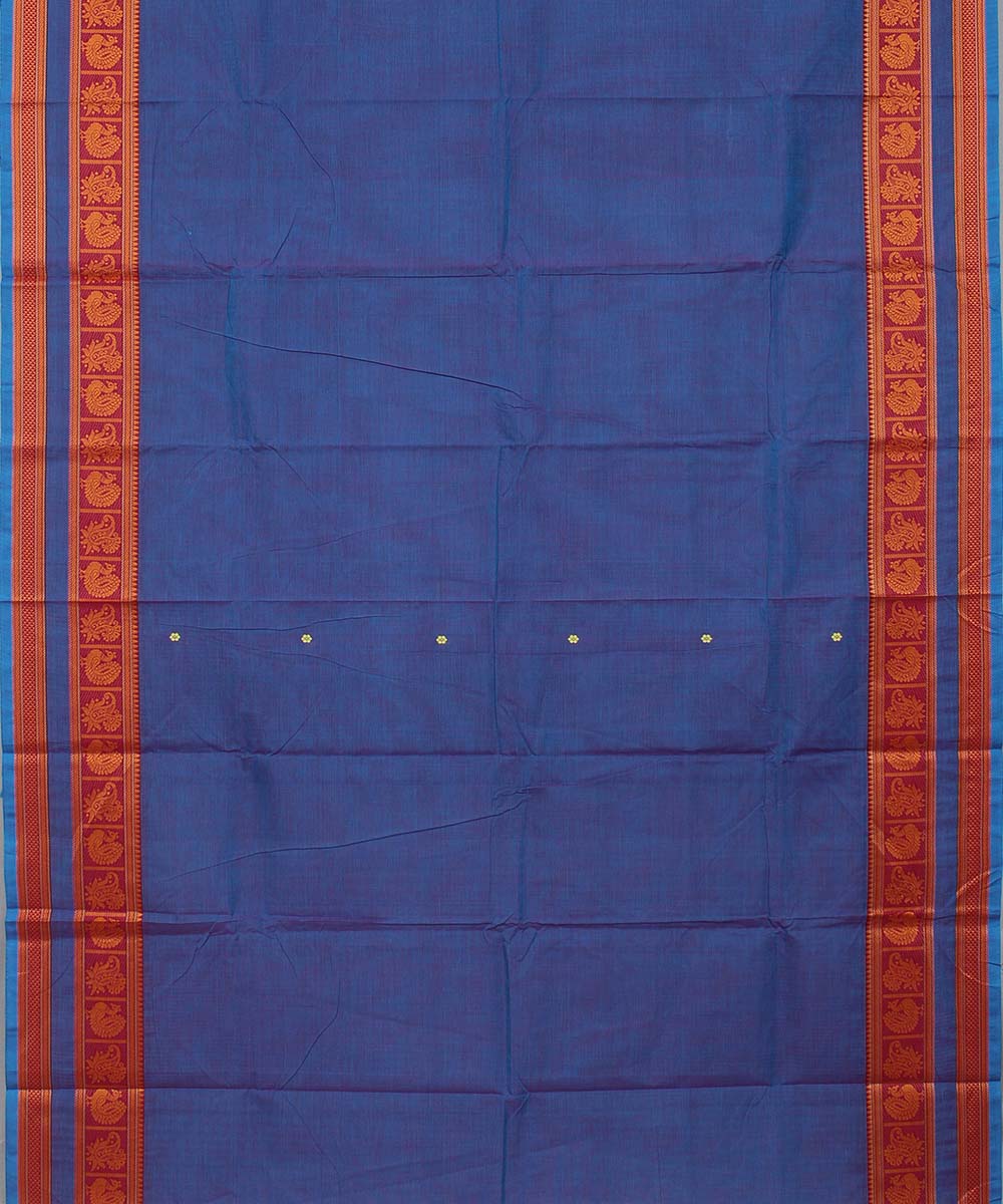 Lavender annam chakram peacock motif cotton handwoven chettinadu saree