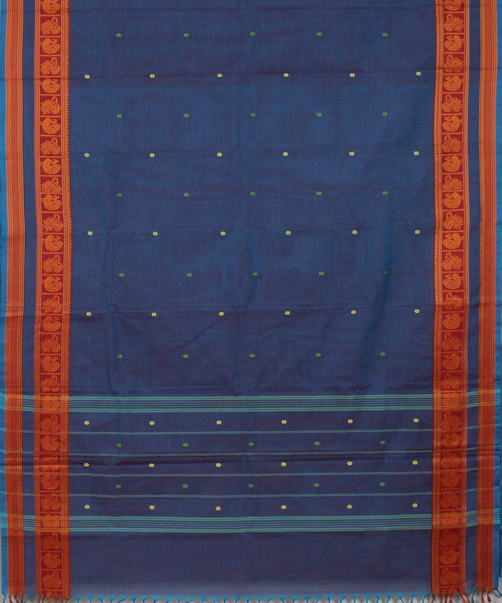 Lavender annam chakram peacock motif cotton handloom chettinadu saree