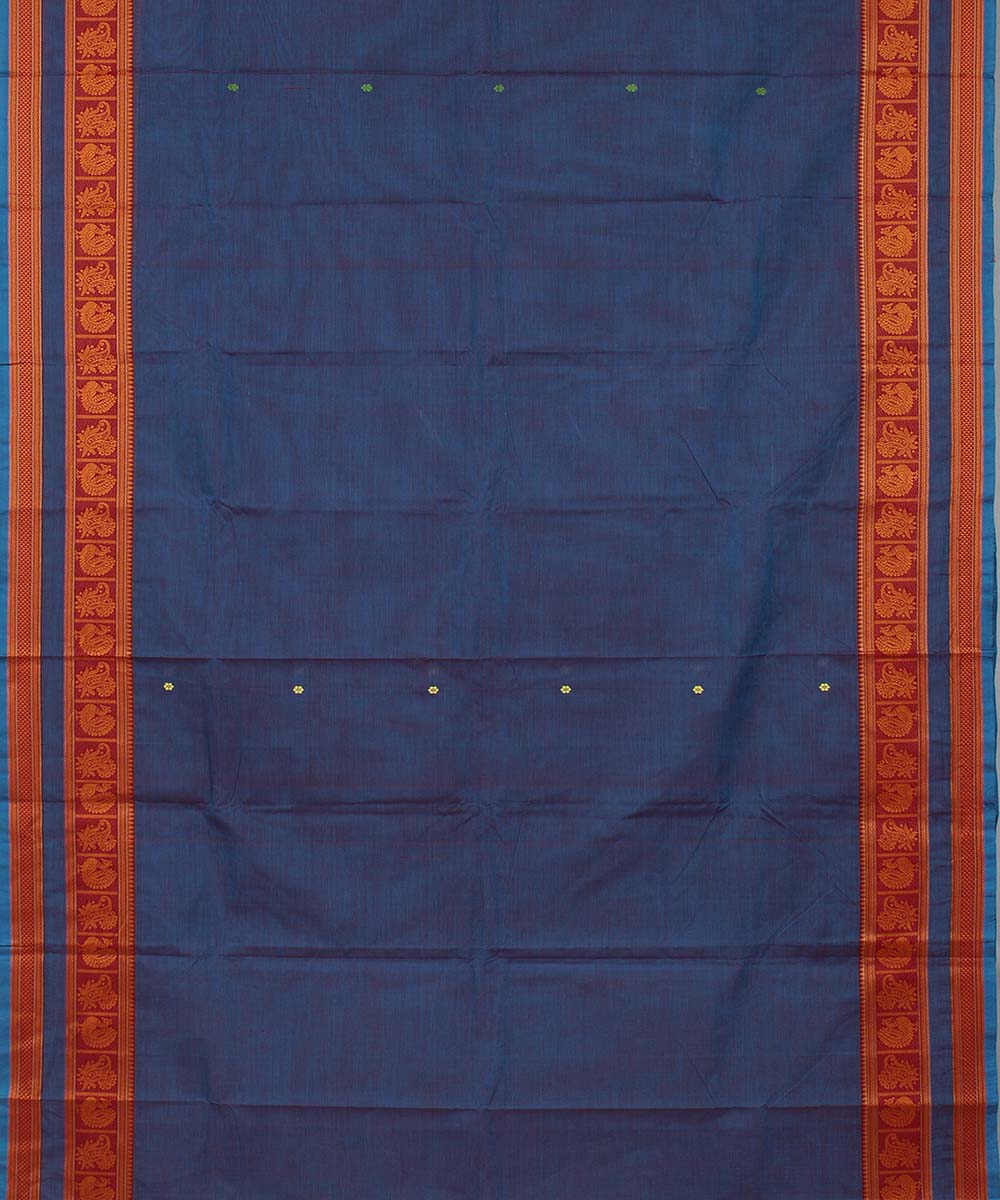 Lavender annam chakram peacock motif cotton handloom chettinadu saree