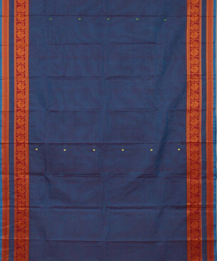 Lavender annam chakram peacock motif cotton handloom chettinadu saree