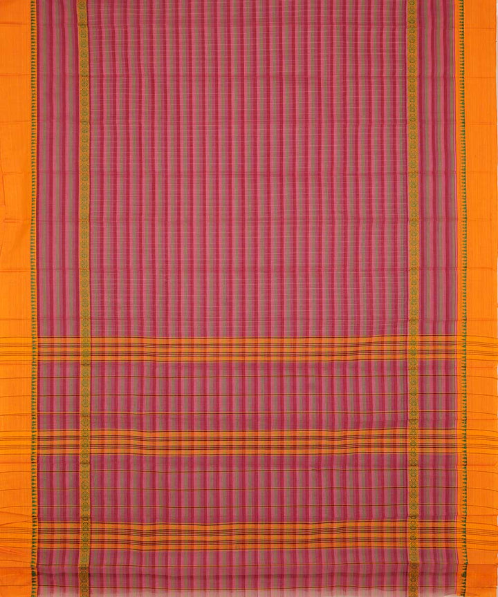 Light red handwoven cotton narayanapet sari