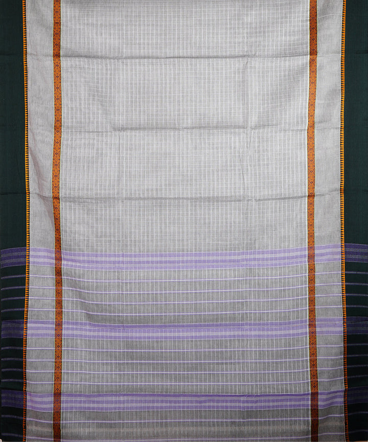 Grey handloom narayanpet cotton sari