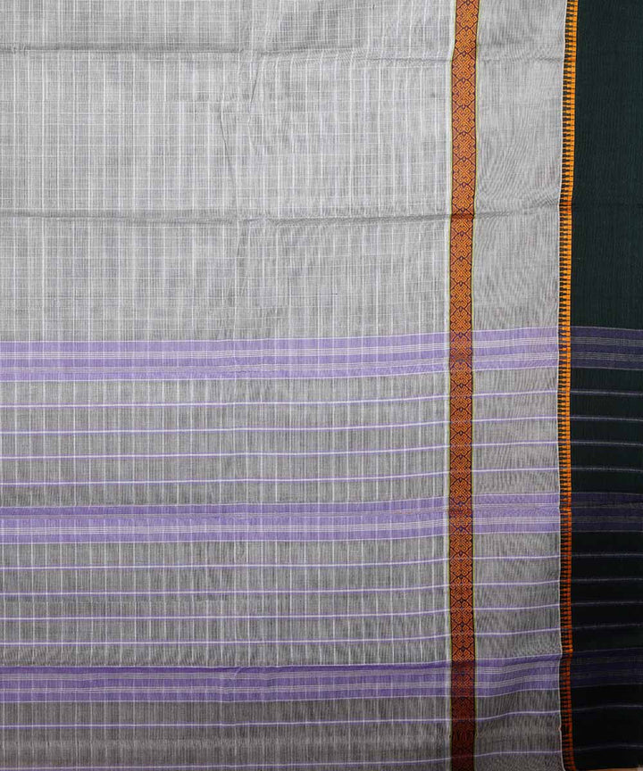 Grey handloom narayanpet cotton sari