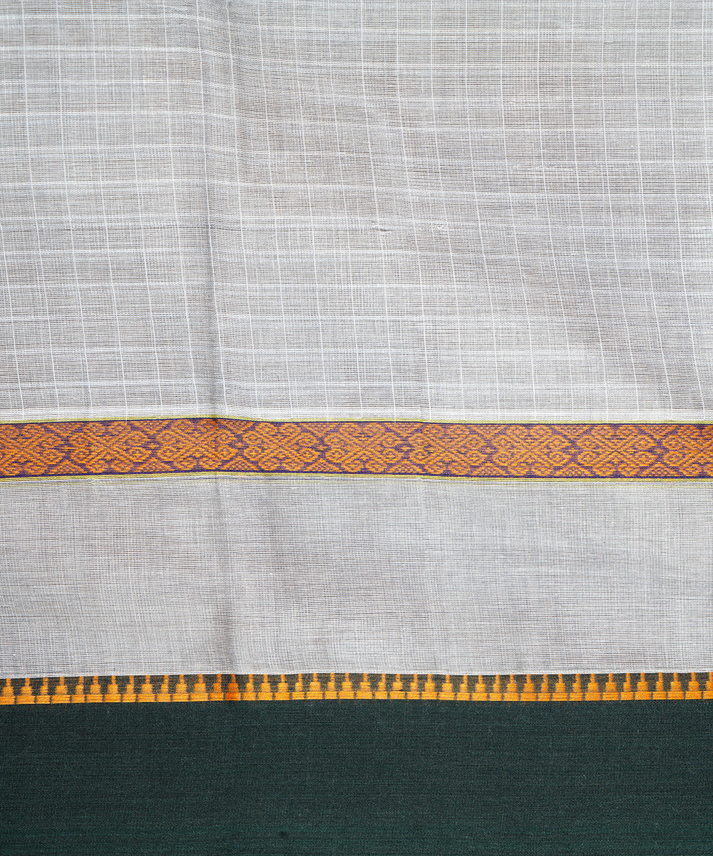 Grey handloom narayanpet cotton sari