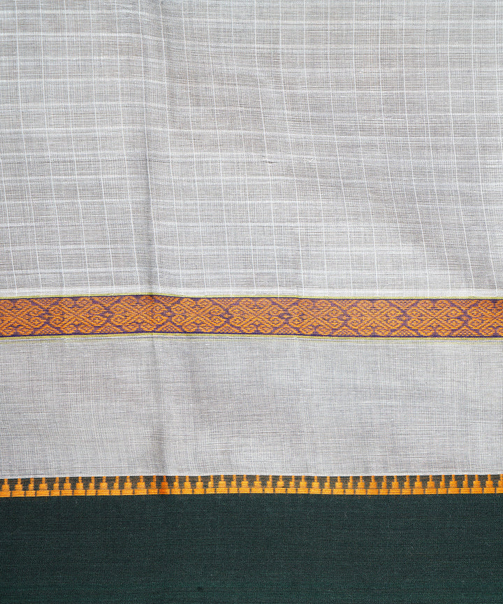 Grey handloom narayanpet cotton sari