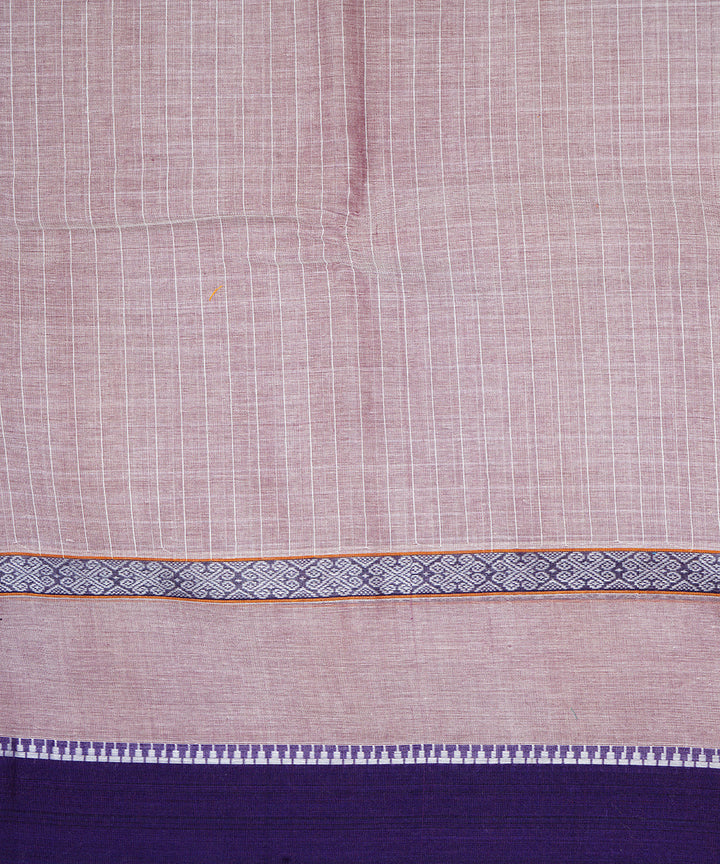 Light brown handwoven narayanpet cotton sari