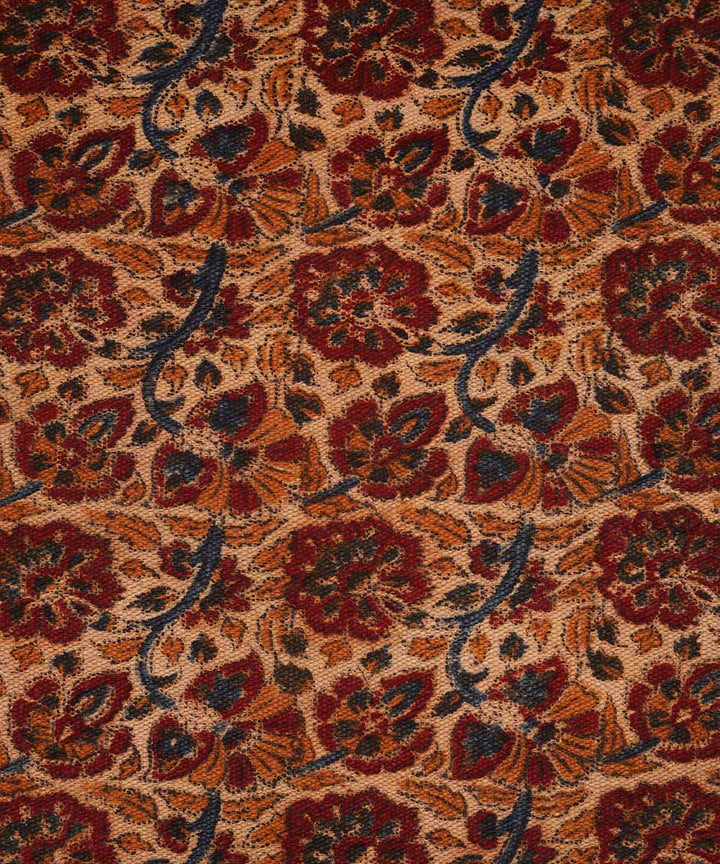 Handwoven multi colour warangal cotton kalamkari durrie