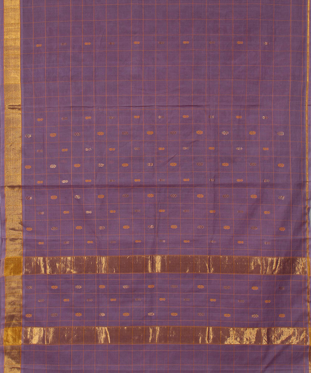 Lavender cotton handwoven venkatagiri saree