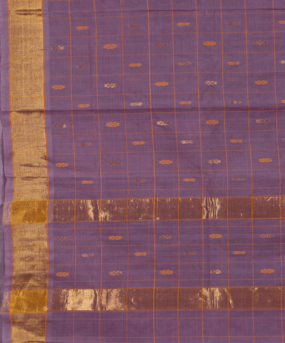 Lavender cotton handwoven venkatagiri saree