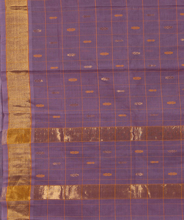 Lavender cotton handwoven venkatagiri saree