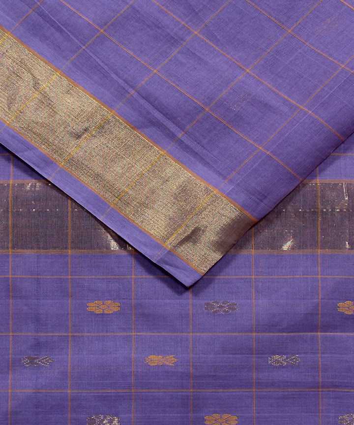 Lavender cotton handwoven venkatagiri saree