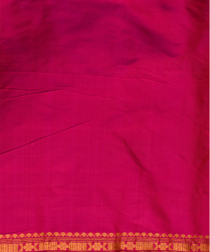 Purbashree pink golden handloom mulberry silk assam saree