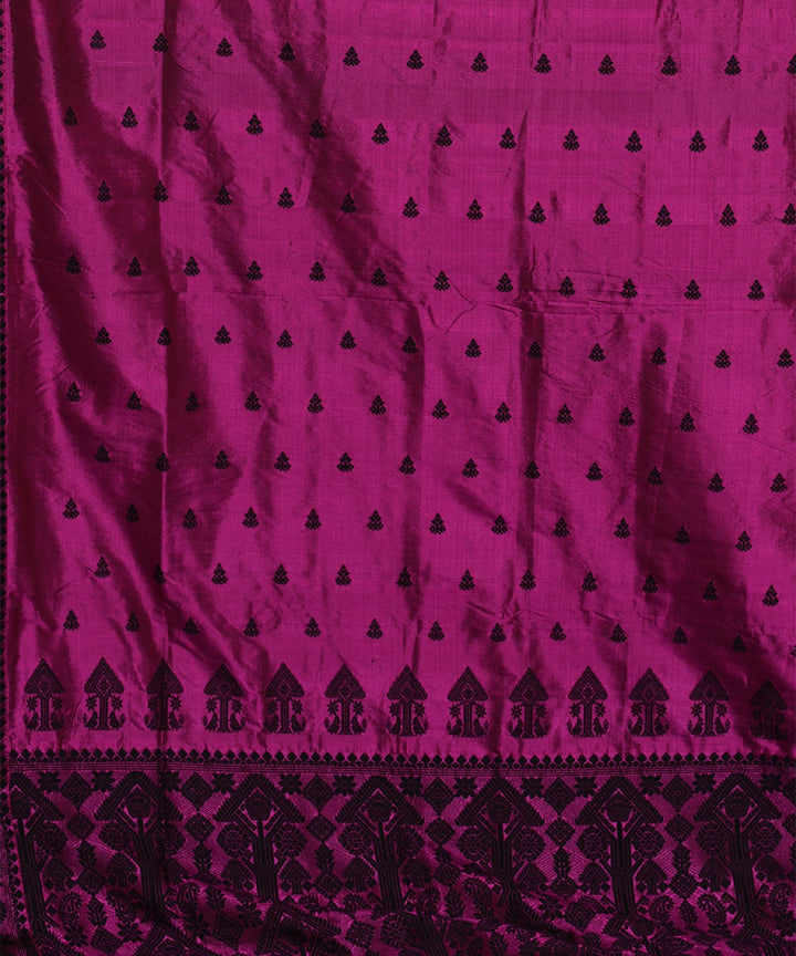 Purbashree pink handwoven mulberry silk assam saree