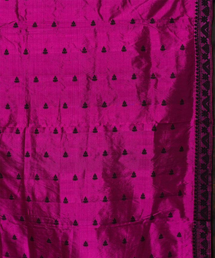 Purbashree pink handwoven mulberry silk assam saree