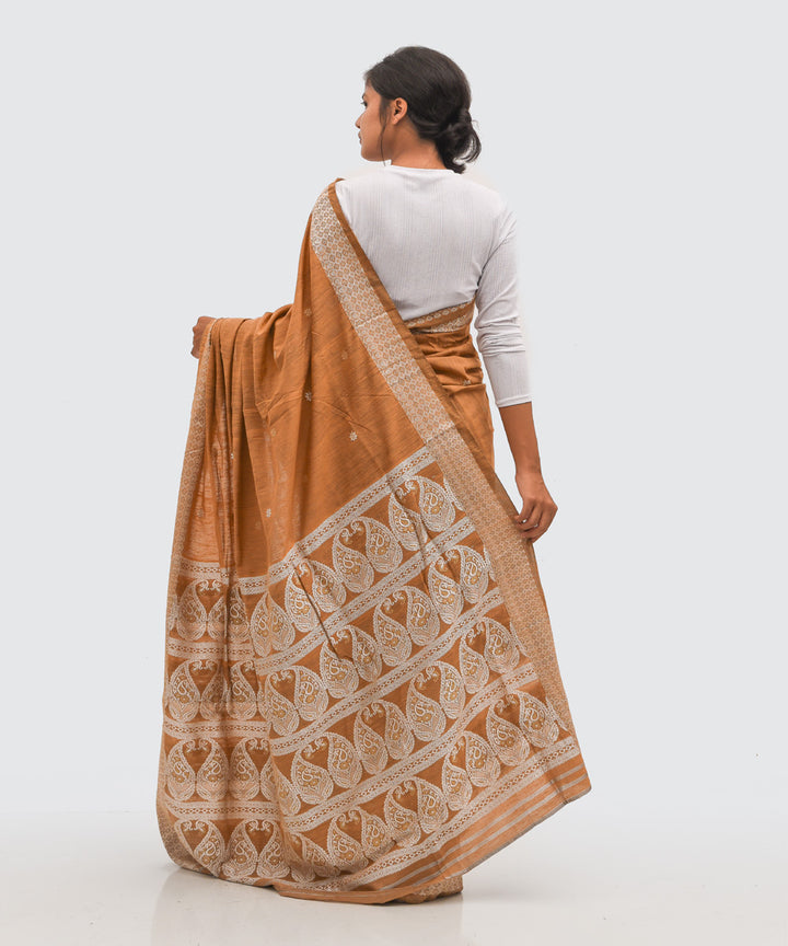 Purbashree brown grey handwoven eri silk assam saree