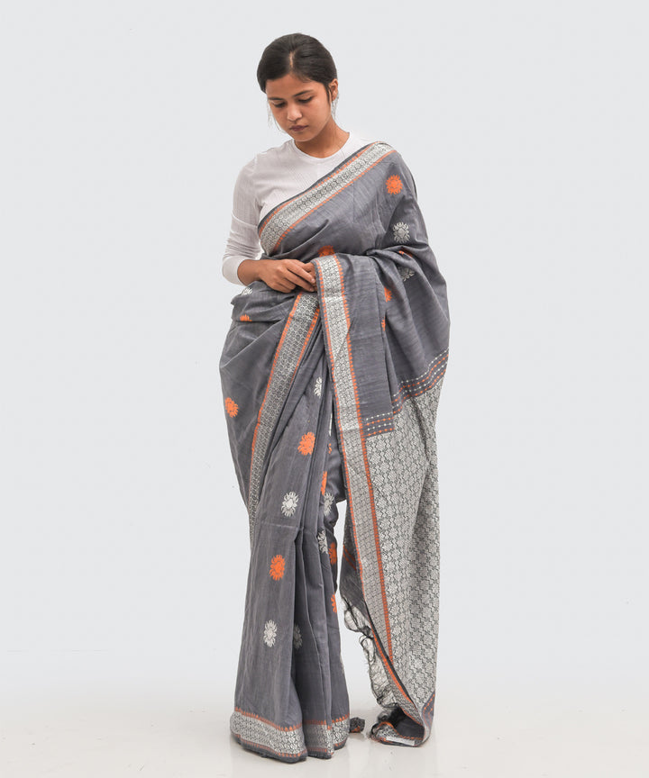 Purbashree grey handloom eri silk assam saree