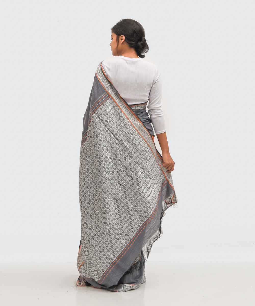Purbashree grey handloom eri silk assam saree