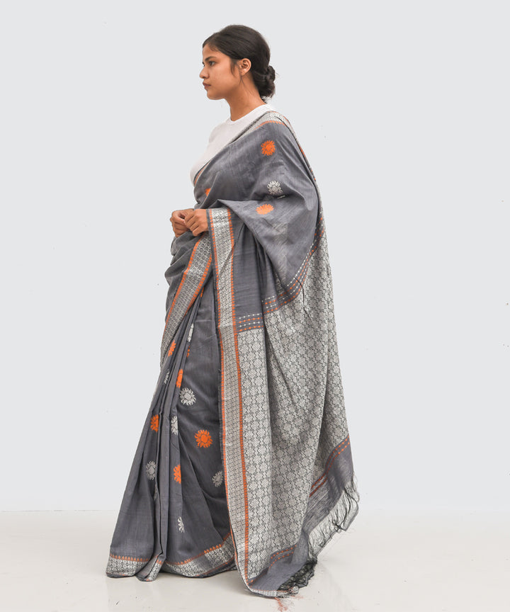 Purbashree grey handloom eri silk assam saree