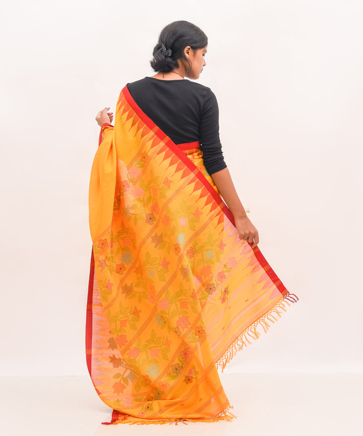 Purbashree yellow mustard handwoven manipuri silk saree