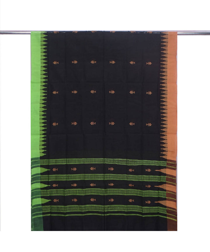 Black handloom cotton ikat sambalpuri dupatta