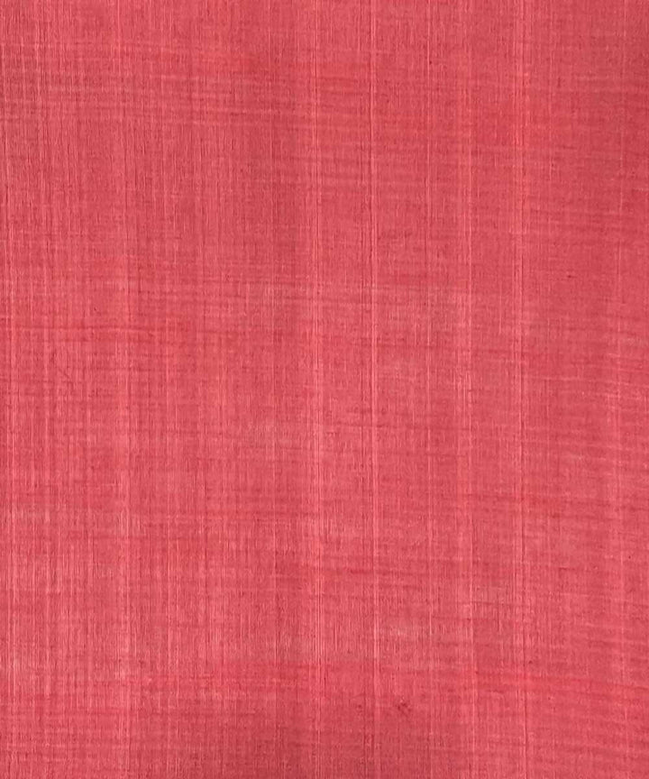 Red grey blue handwoven striped tussar silk saree