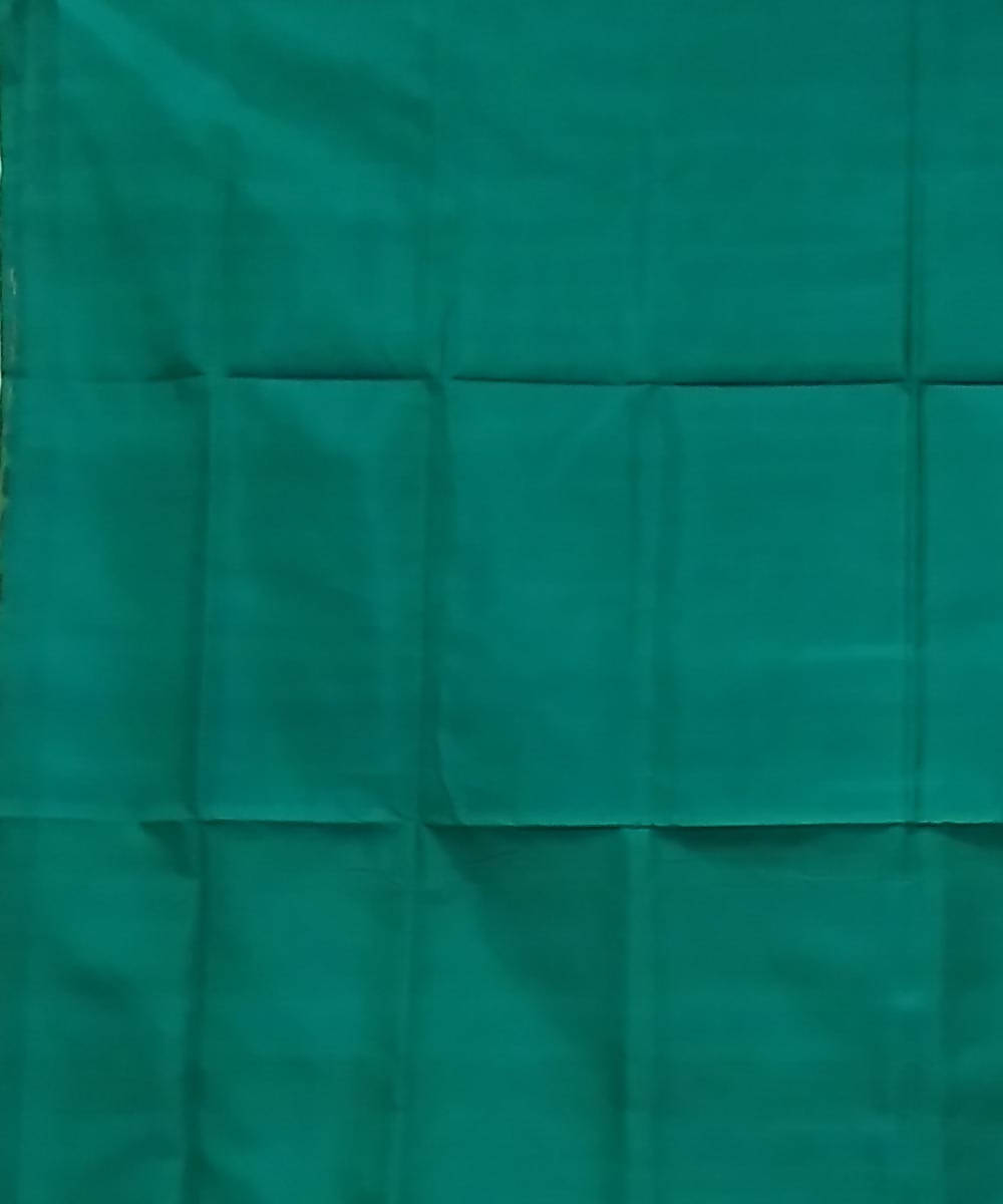 Yellow light green handwoven silk sambalpuri saree