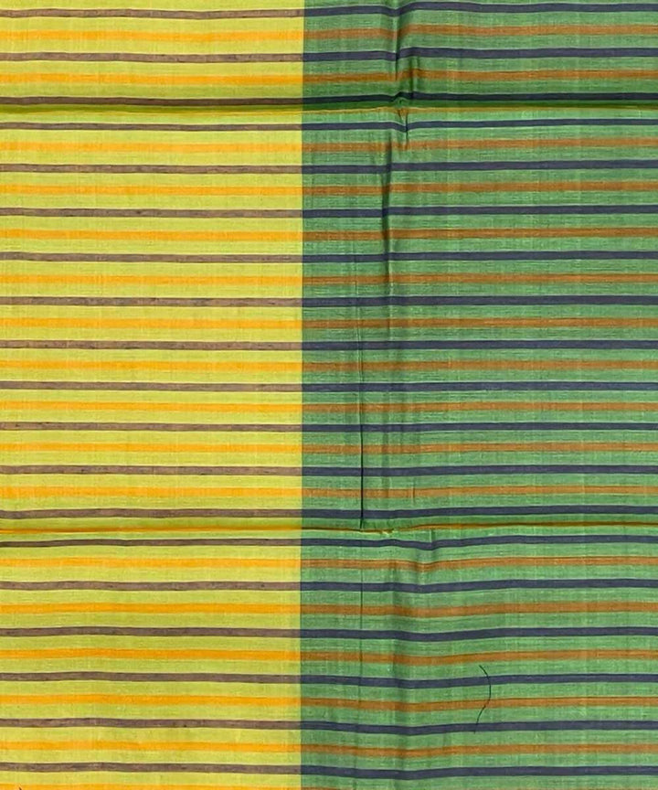 Green handwoven striped tussar silk saree