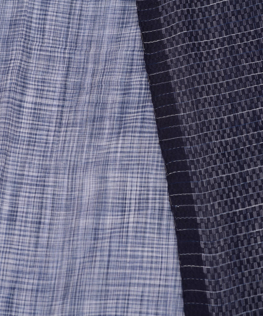 Grey black handwoven cotton tie dye saree