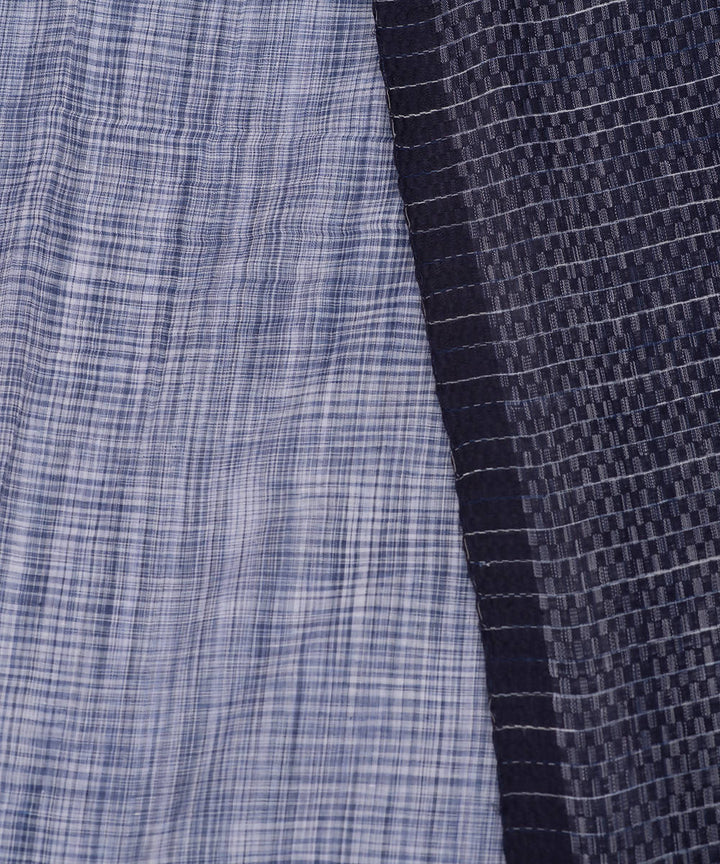 Grey black handwoven cotton tie dye saree