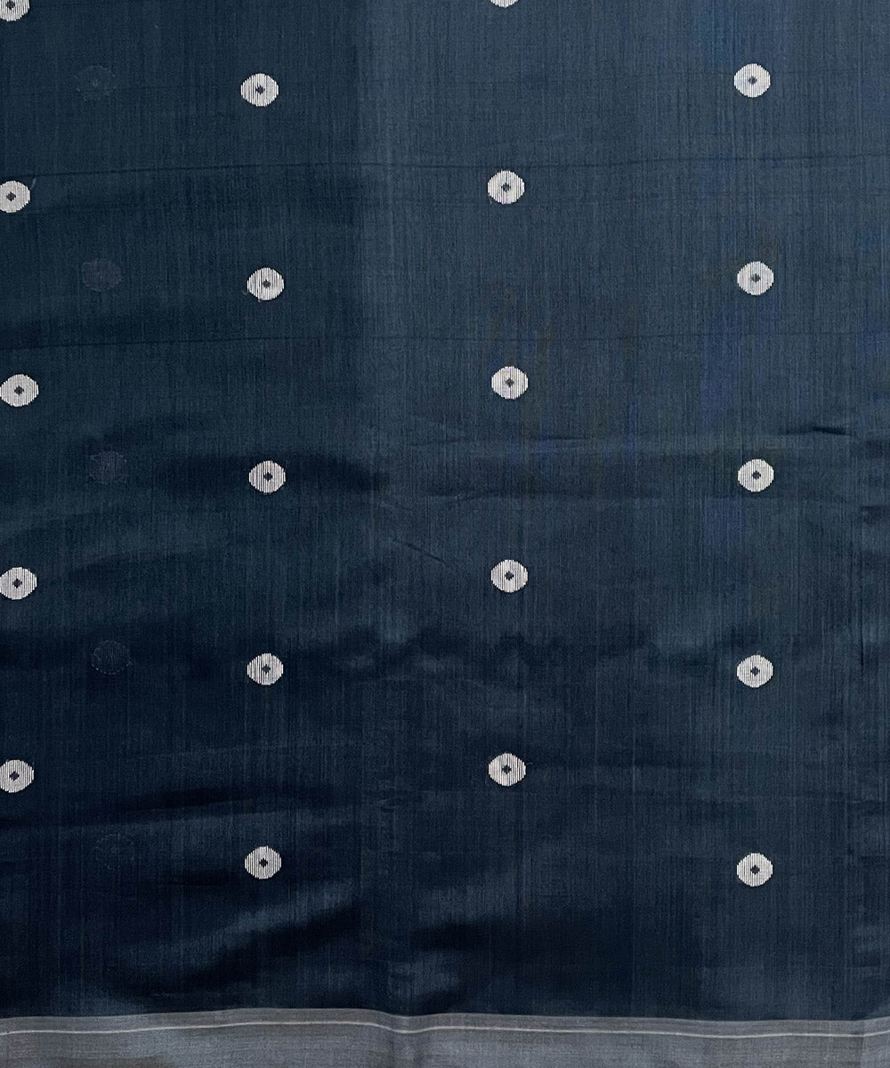 Blue handwoven dolabedi silk saree