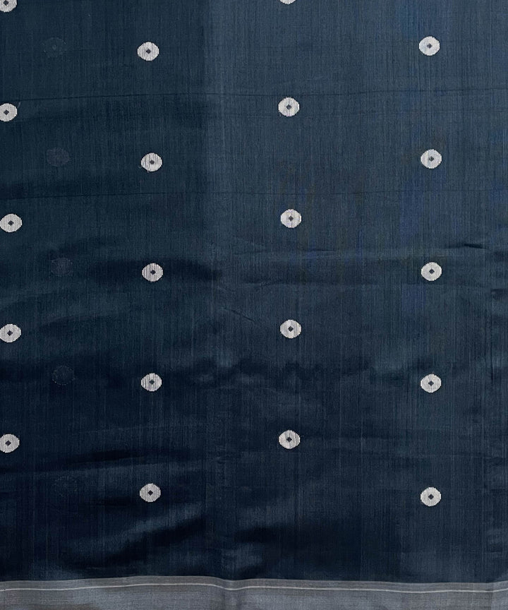 Blue handwoven dolabedi silk saree