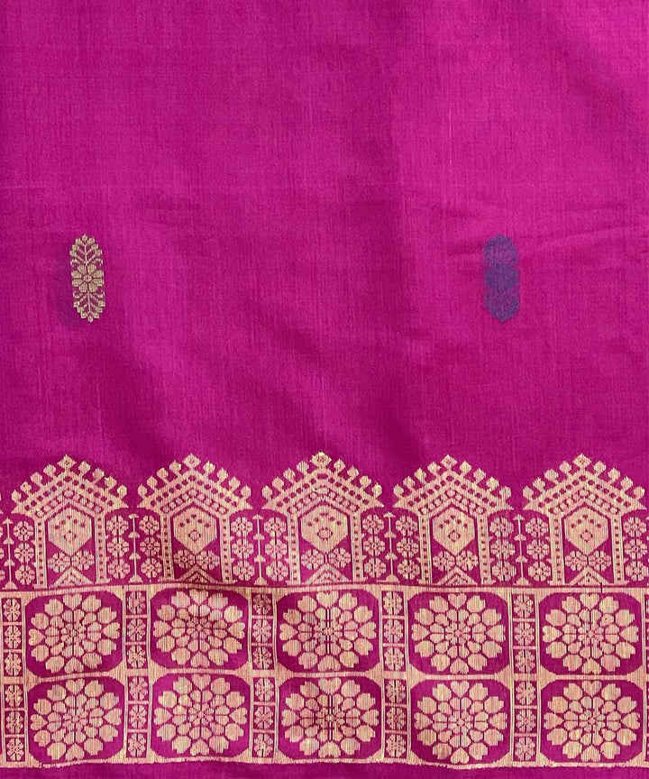 Pink handwoven dolabedi silk saree